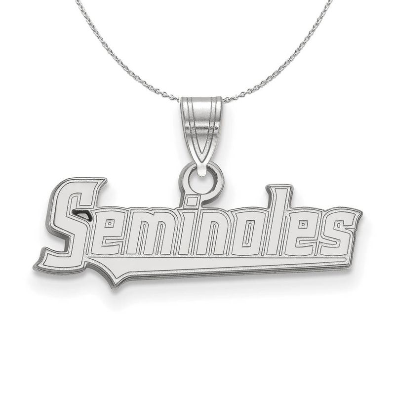 Sterling Silver Florida State Sm 'Seminoles' Necklace - 24 Inch